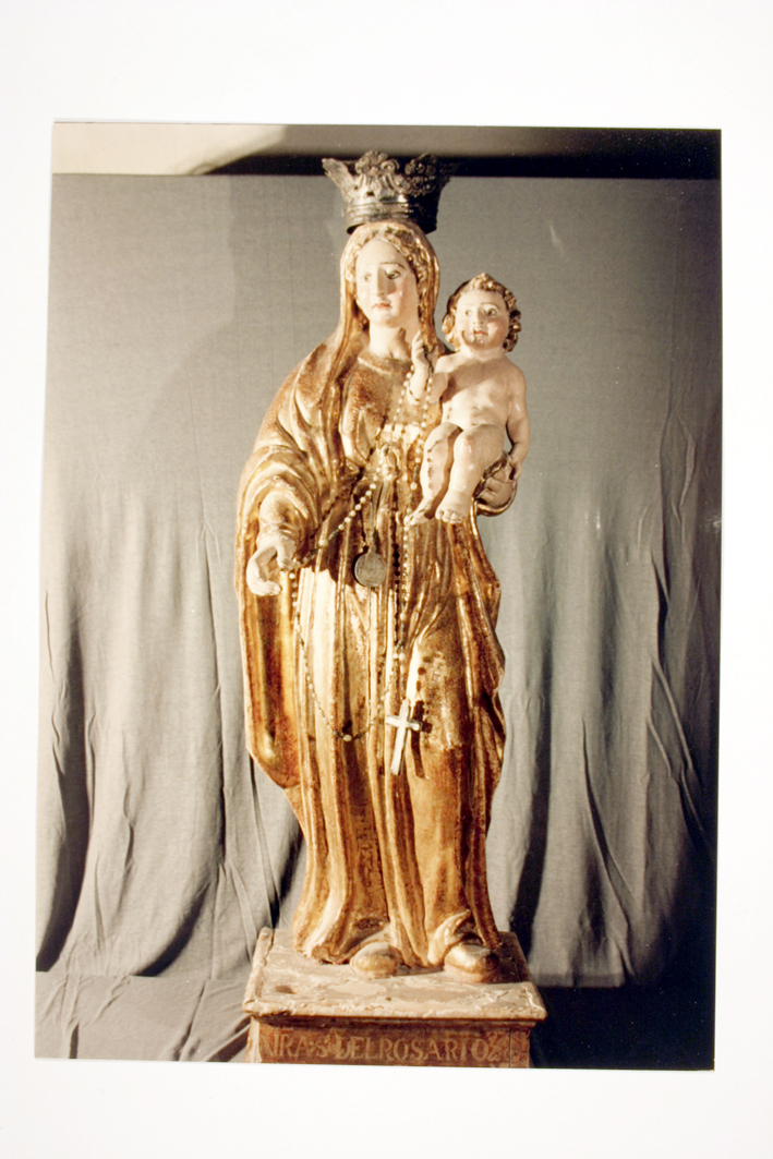 Madonna del rosario, madonna con bambino (statua)