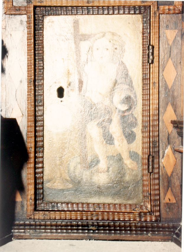 San Giovannino (sportello di tabernacolo) - bottega sarda (sec. XVIII)