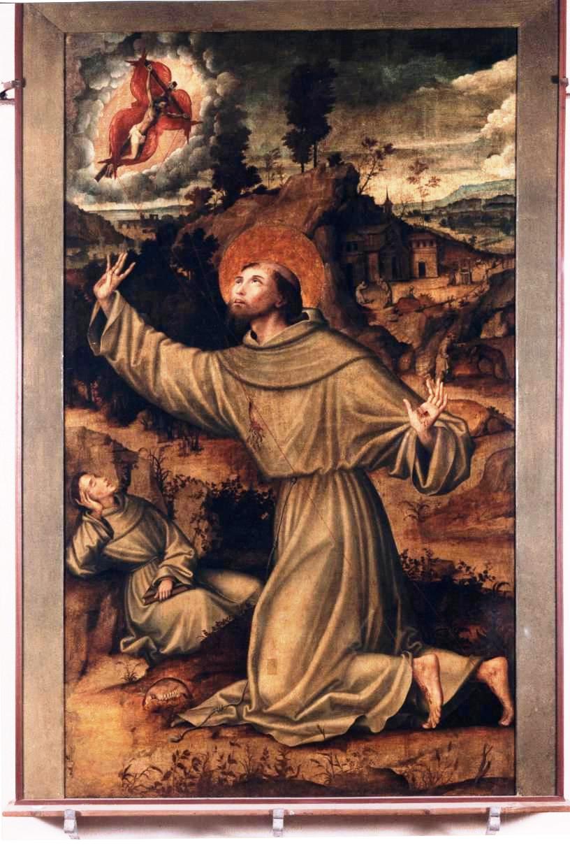 San francesco d'assisi riceve le stimmate (dipinto, elemento d'insieme)