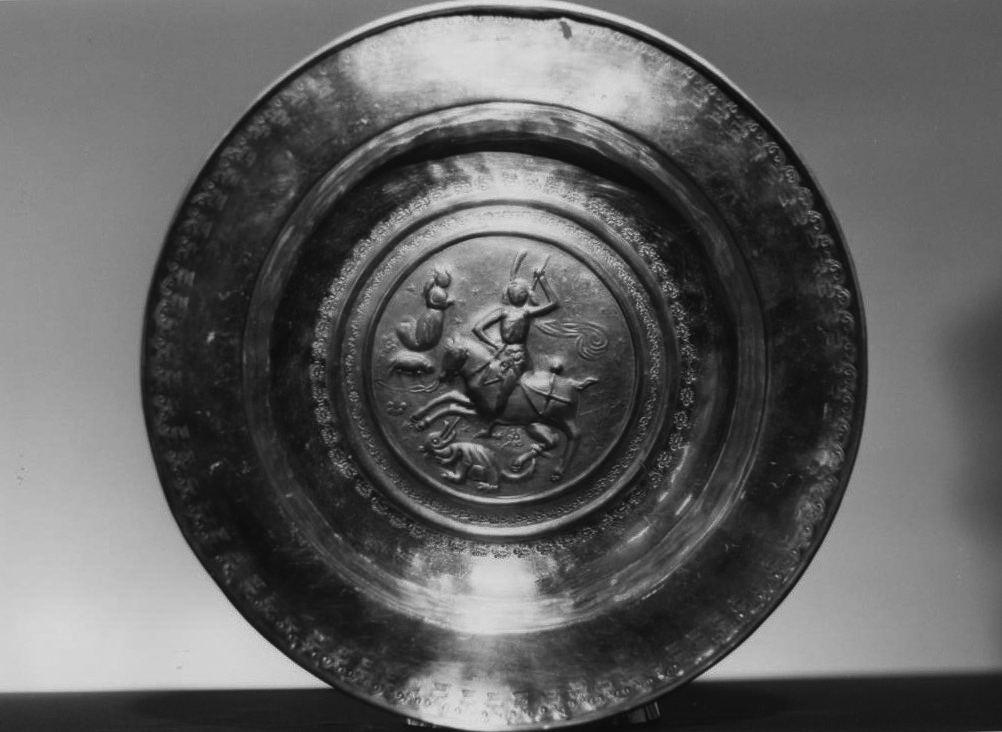 San giorgio e il drago (piatto per elemosine)