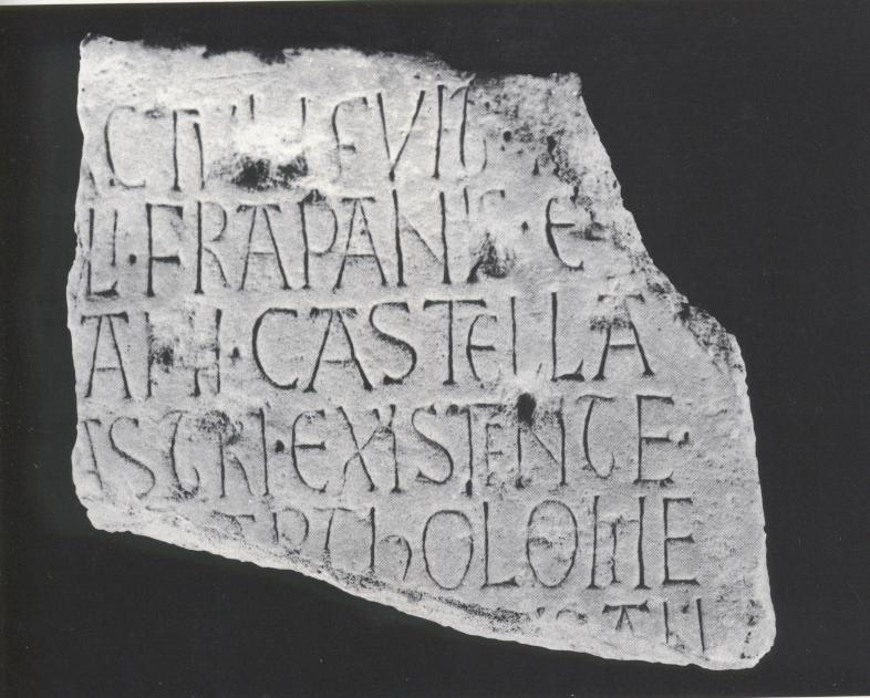 Epigrafe della torre di s. elia, lapide documentaria, frammento