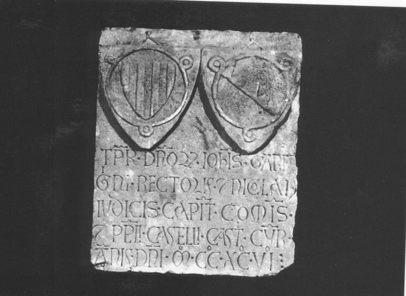 Epigrafe della chiesa di s. paolo, lapide documentaria