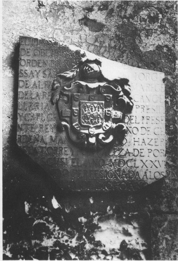 Epigrafe della torre di portoscuso, lapide documentaria