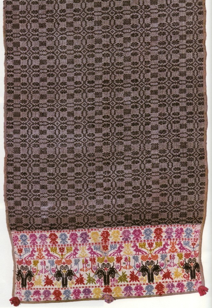 copricassa, tessuto di arredo domestico - manifattura Oristanese (sec. XIX)