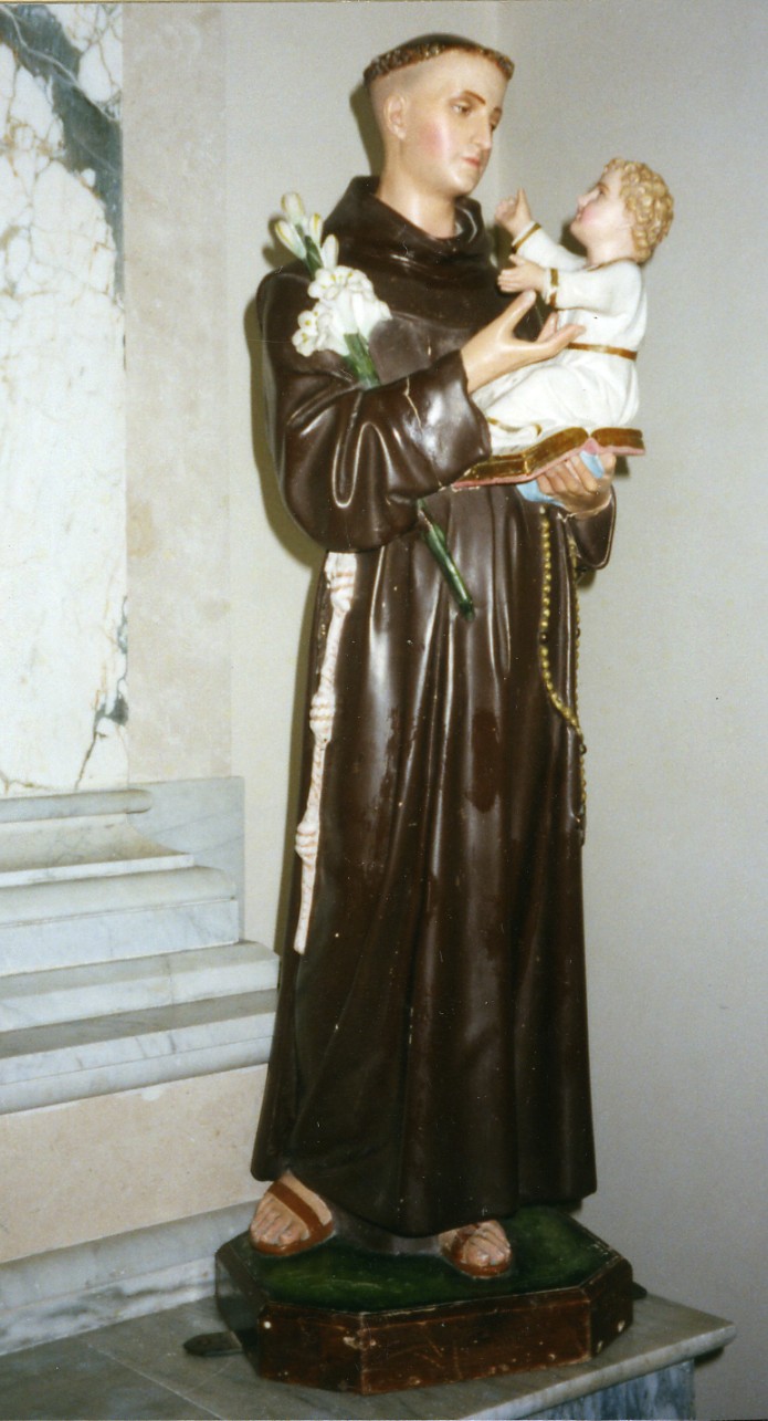 Sant'antonio da padova con gesù bambino (scultura)