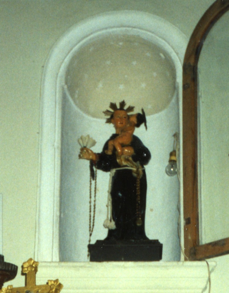 Sant'antonio da padova con gesù bambino (scultura)