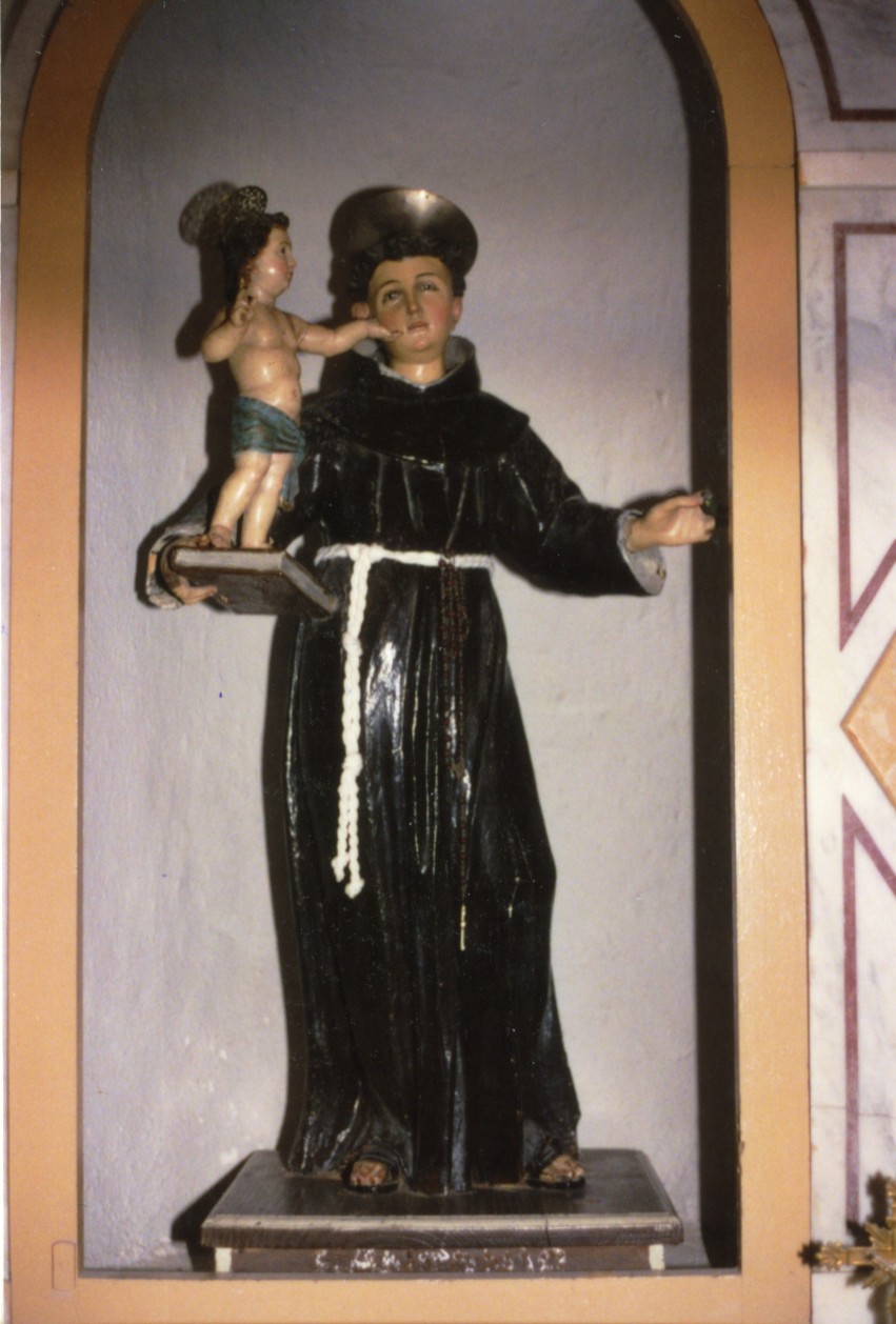 Sant'antonio da padova con gesù bambino (statua)