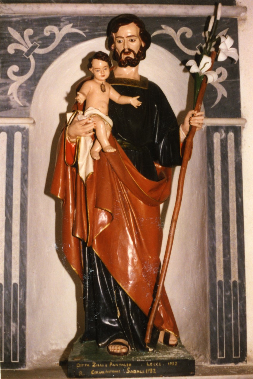 San giuseppe e gesù bambino (statua)