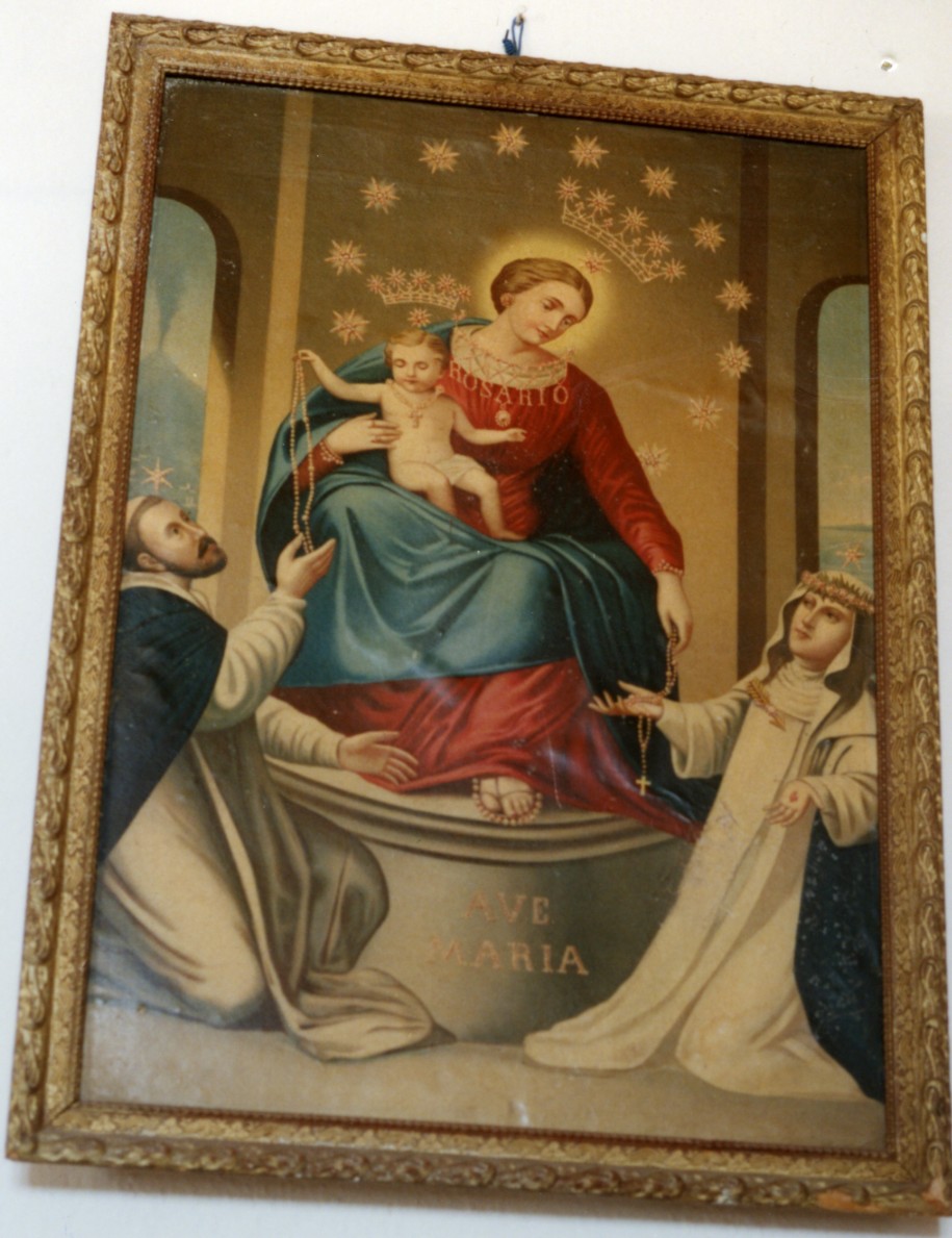 Madonna del rosario con san domenico e santa caterina da siena (quadro d'altare)