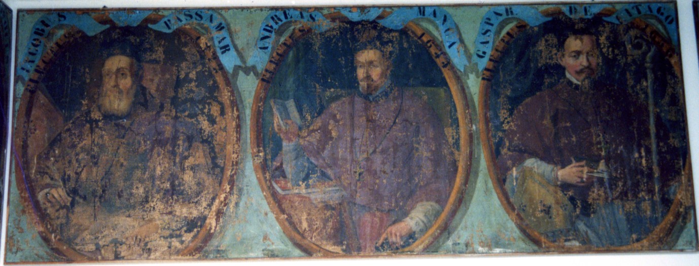 Arcivescovi iacobus passamar, andreas manca, gaspar de litago (dipinto)