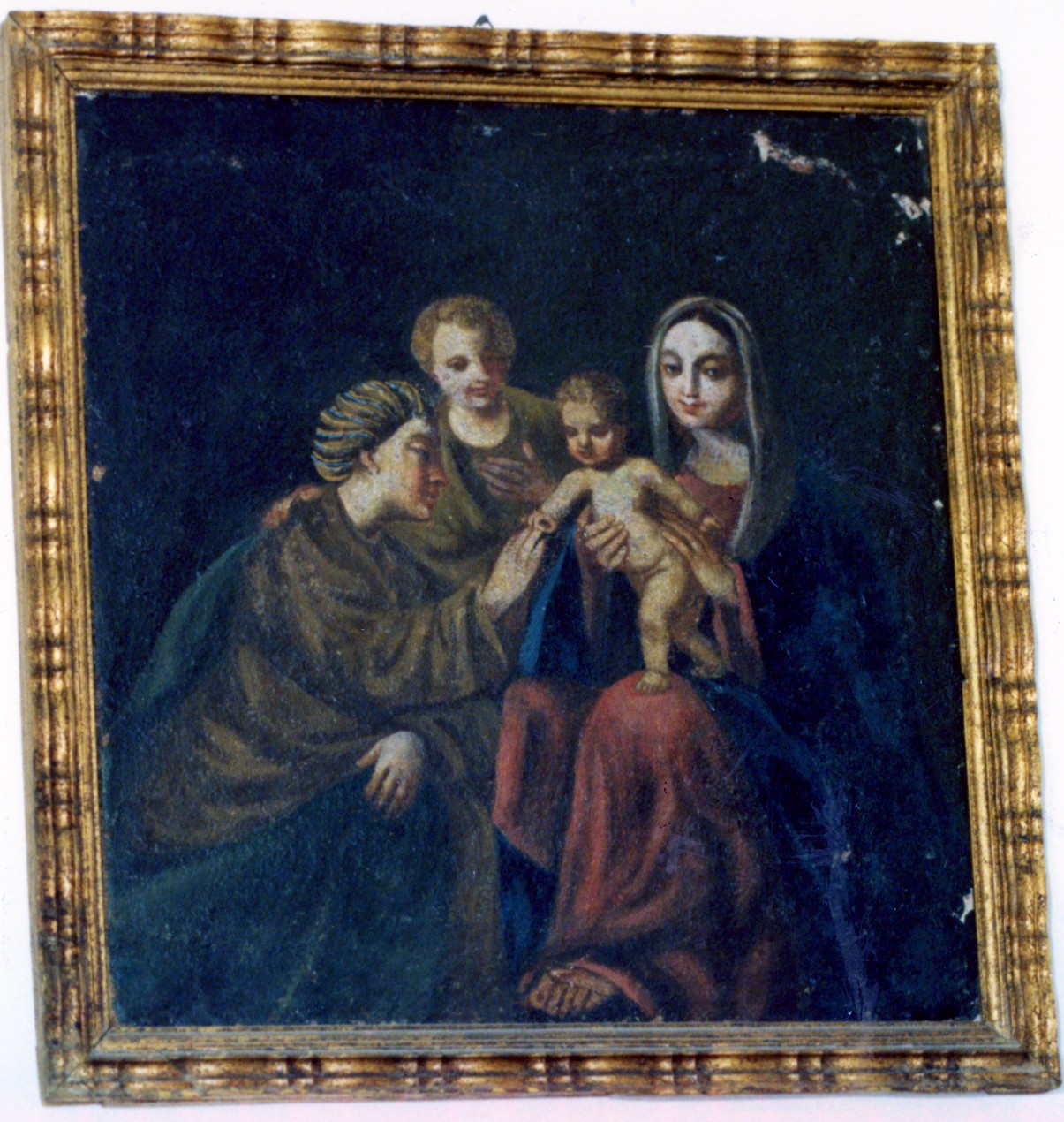 Adorazione di gesù bambino con la madonna, sant'anna e san giovannino (dipinto)