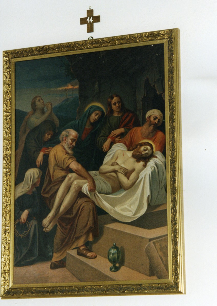 Stazione xiv: gesù deposto nel sepolcro (via crucis, ciclo)