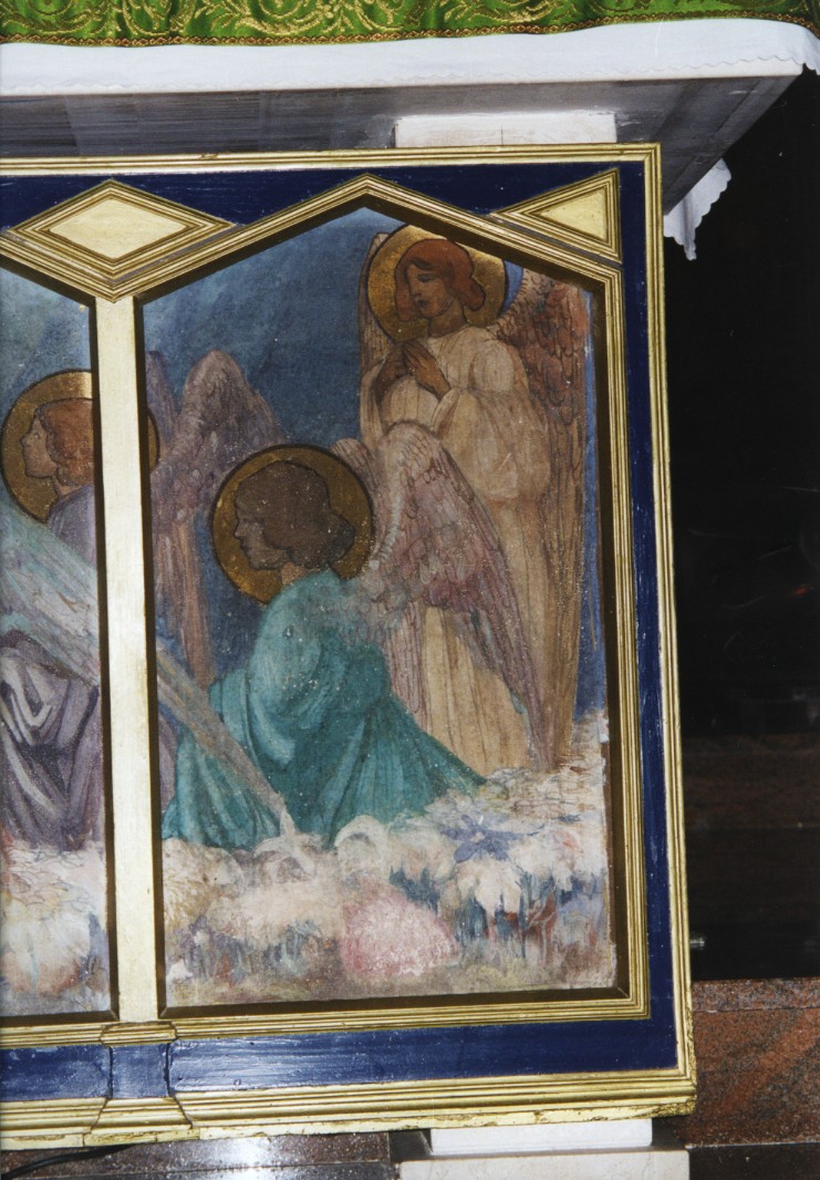 Angeli adoranti cristo (paliotto - a pannello piano, elemento d'insieme)