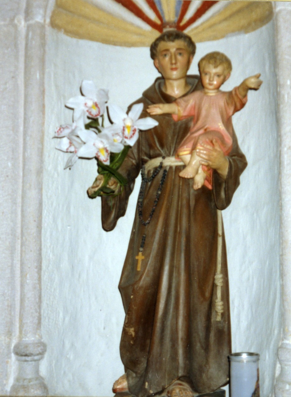 Sant'antonio da padova con gesù bambino (statua)