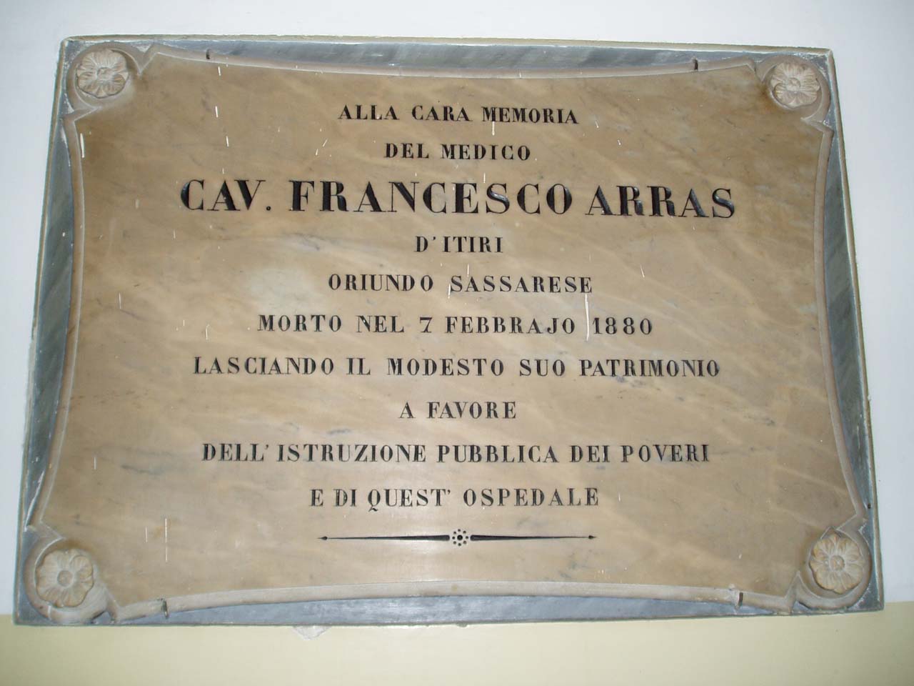 Lapide commemorativa