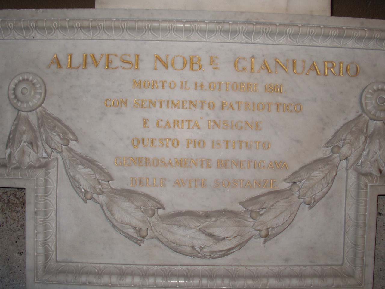 Lapide celebrativa di gianuario alivesi (lapide celebrativa)