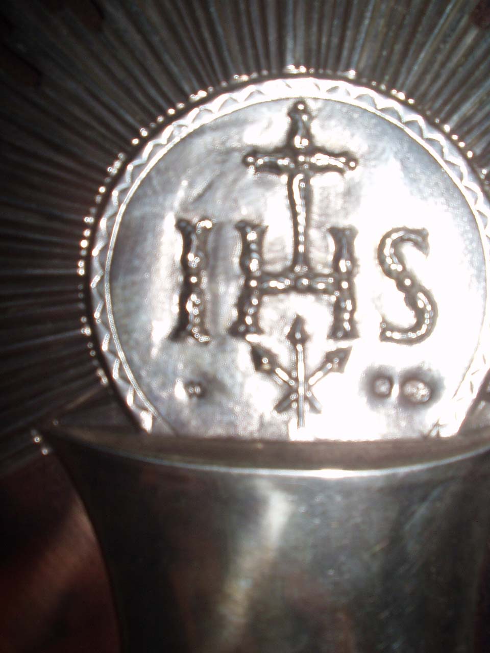 calice eucaristico (sportello di tabernacolo) - bottega genovese (sec. XIX)