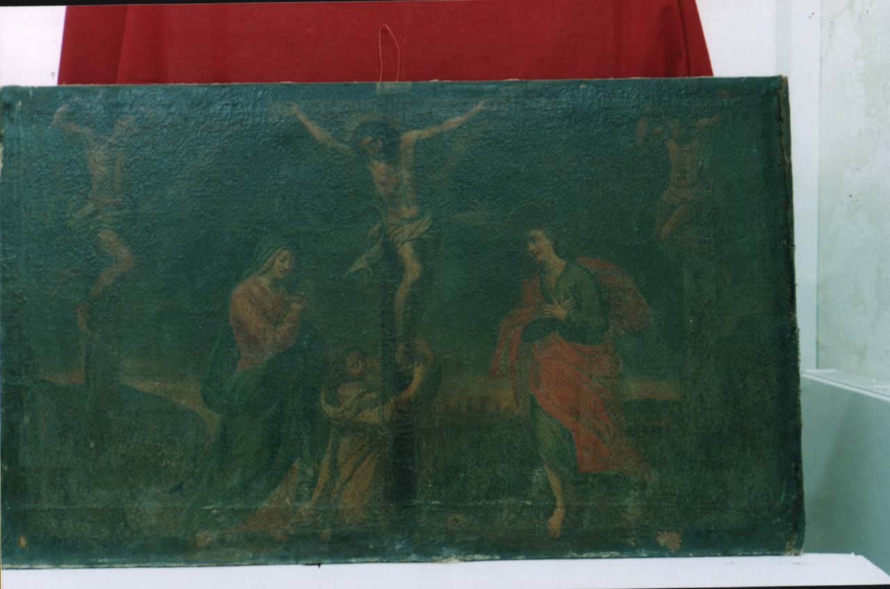 crocifissione di Cristo (dipinto) - ambito sardo (seconda metà sec. XVII)