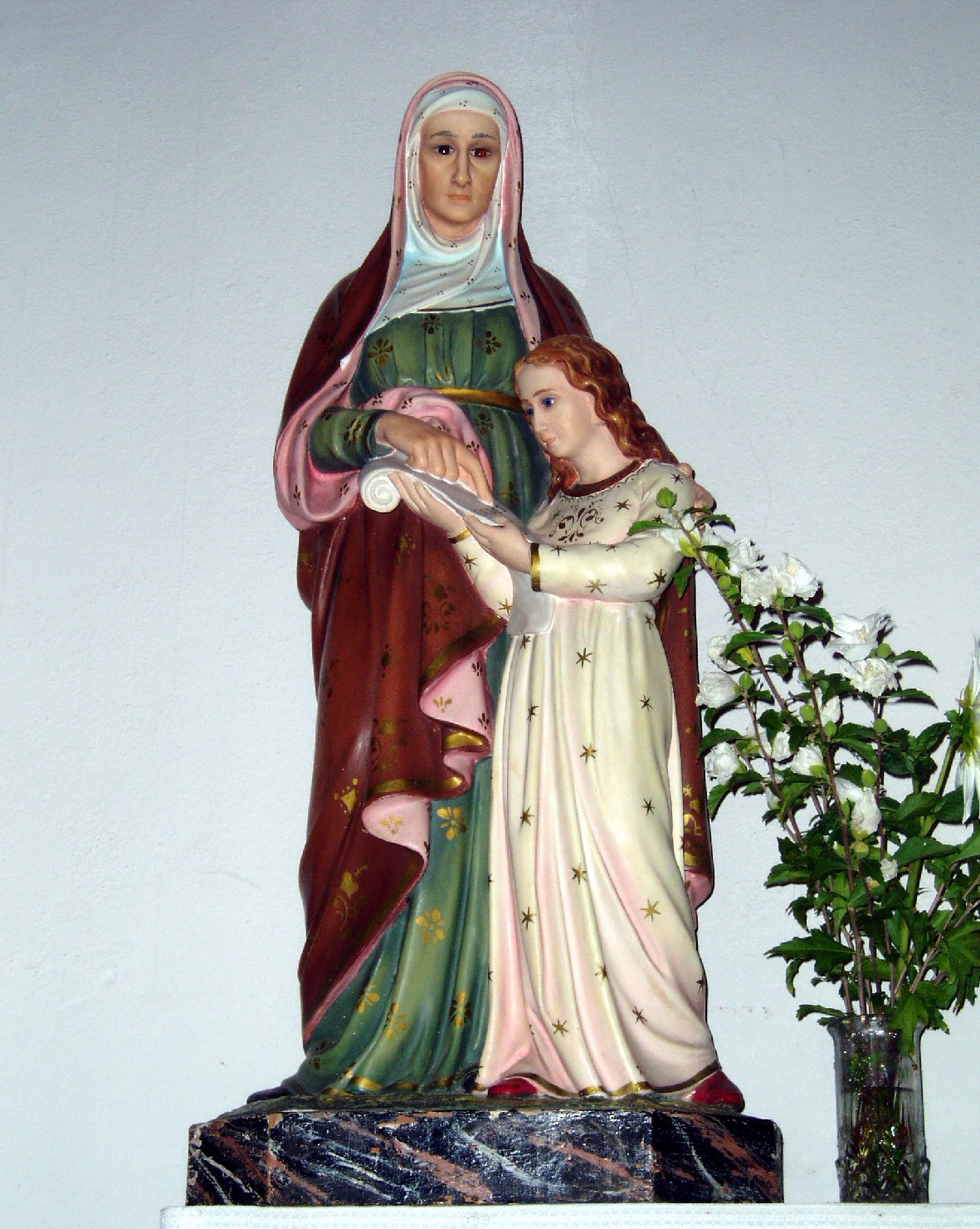 Maria Vergine bambina e Sant'Anna (statua) - ambito italiano (prima metà sec. XX)