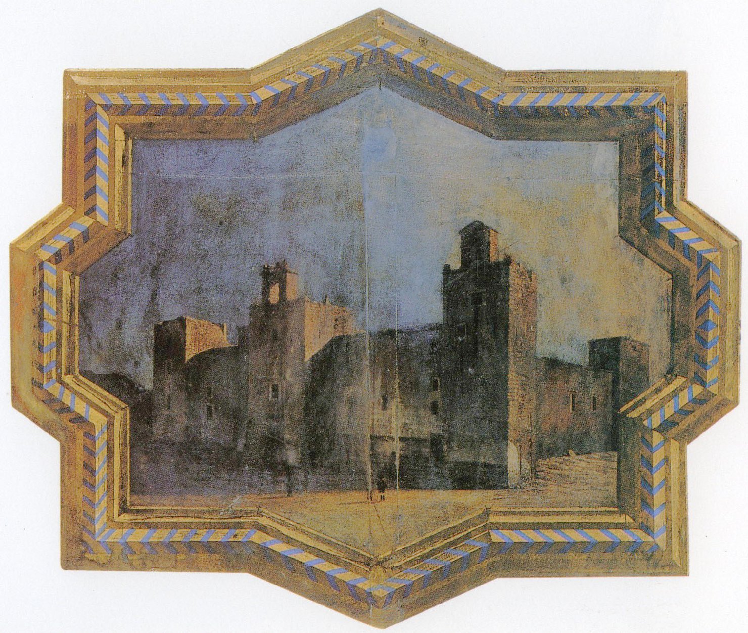 Veduta del castello di sassari, veduta di città (dipinto)