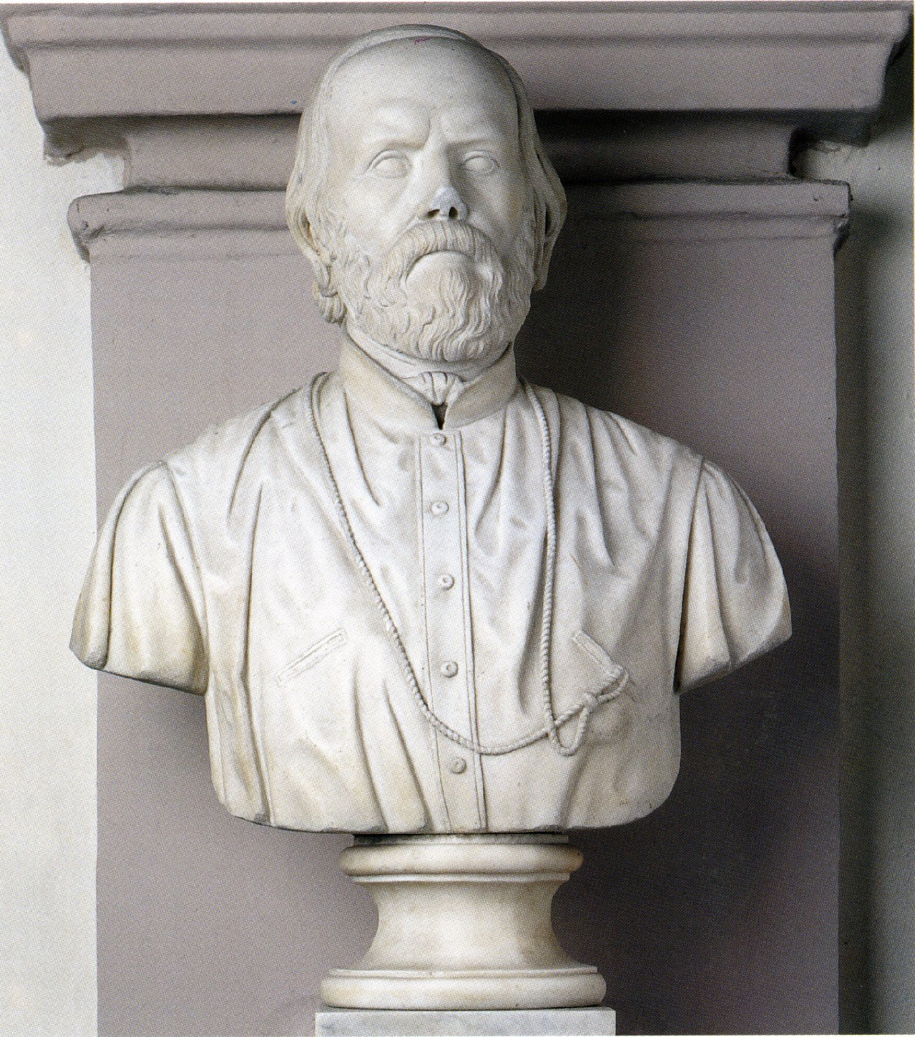 Ritratto di giuseppe garibaldi, busto ritratto d'uomo (scultura)