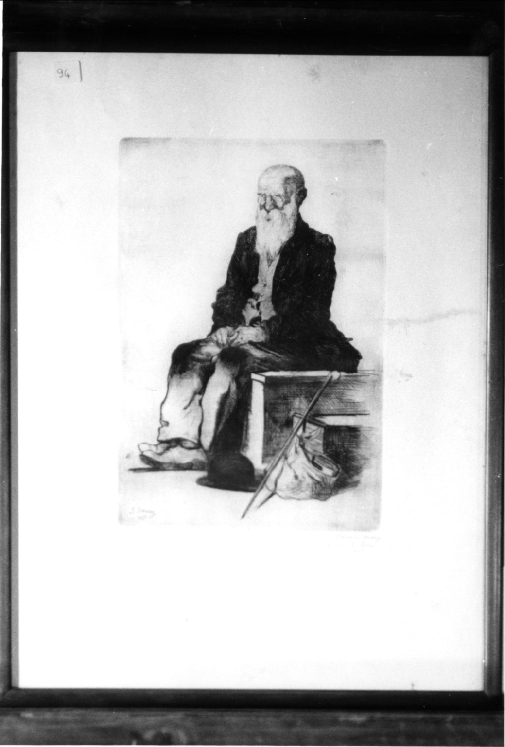Mastro sebastiano, figura maschile (stampa)