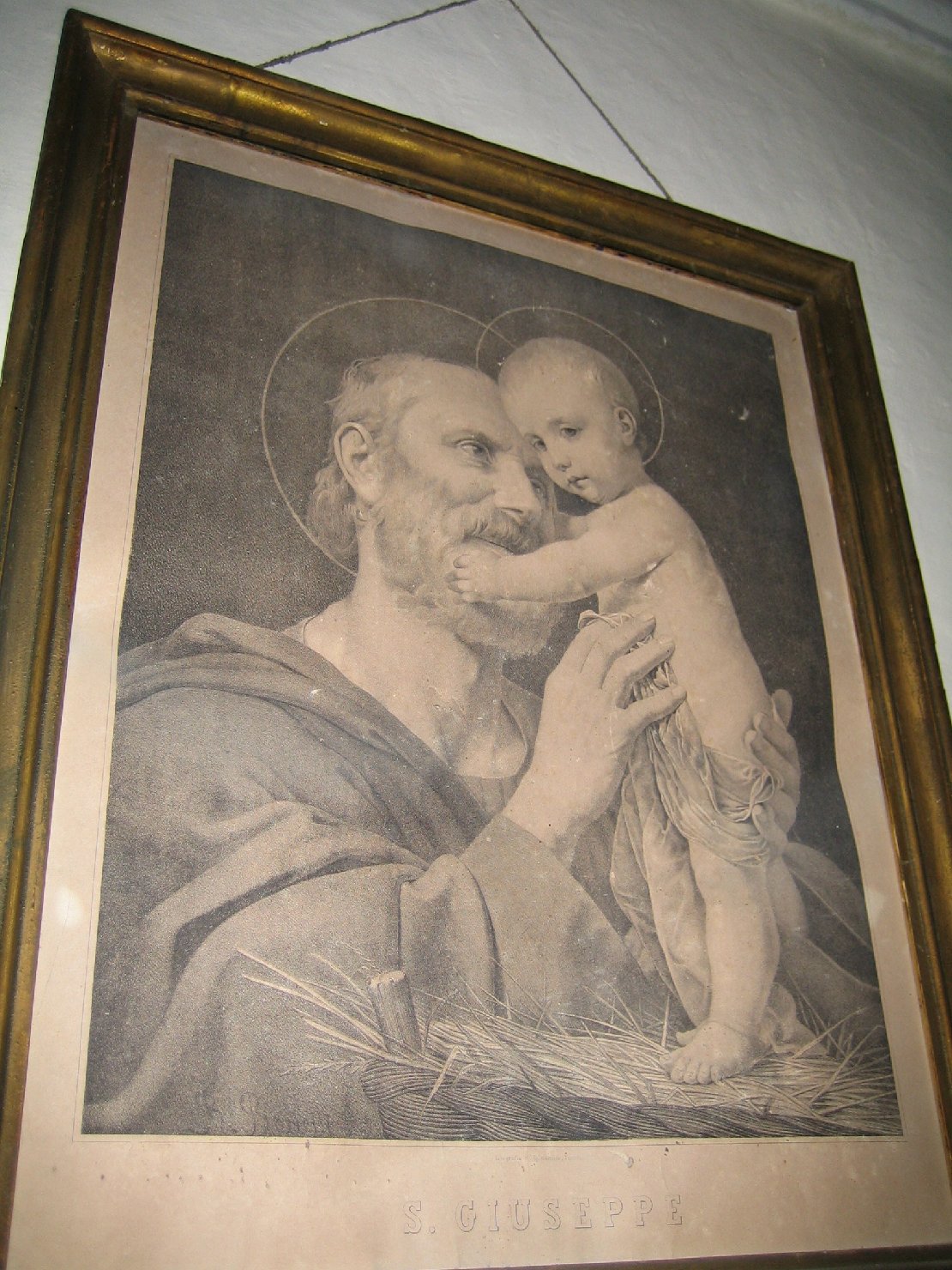 San Giuseppe e Gesù Bambino (stampa) di Bonetti R (sec. XIX)