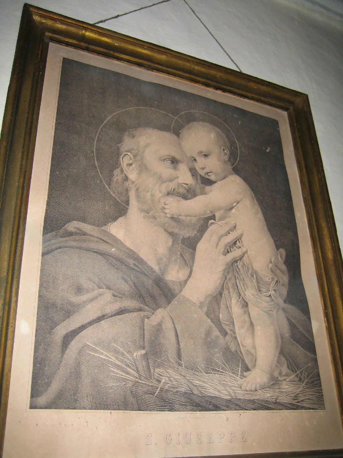 San giuseppe e gesù bambino (stampa)