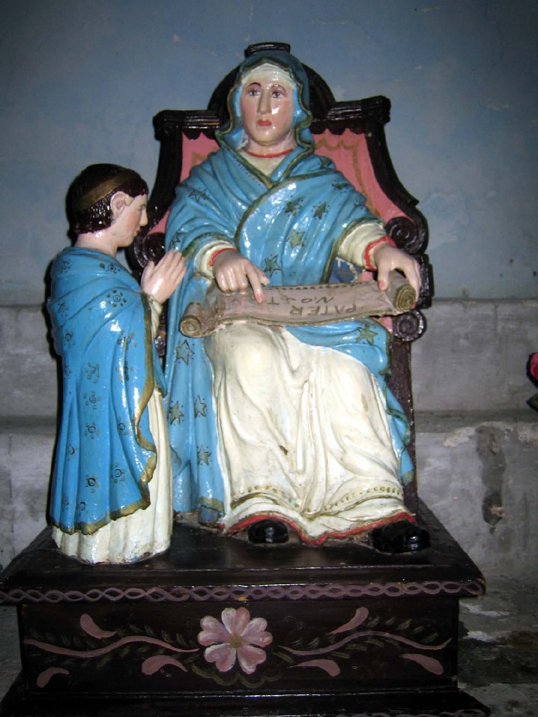 Sant'anna insegna a leggere a maria vergine (statua)
