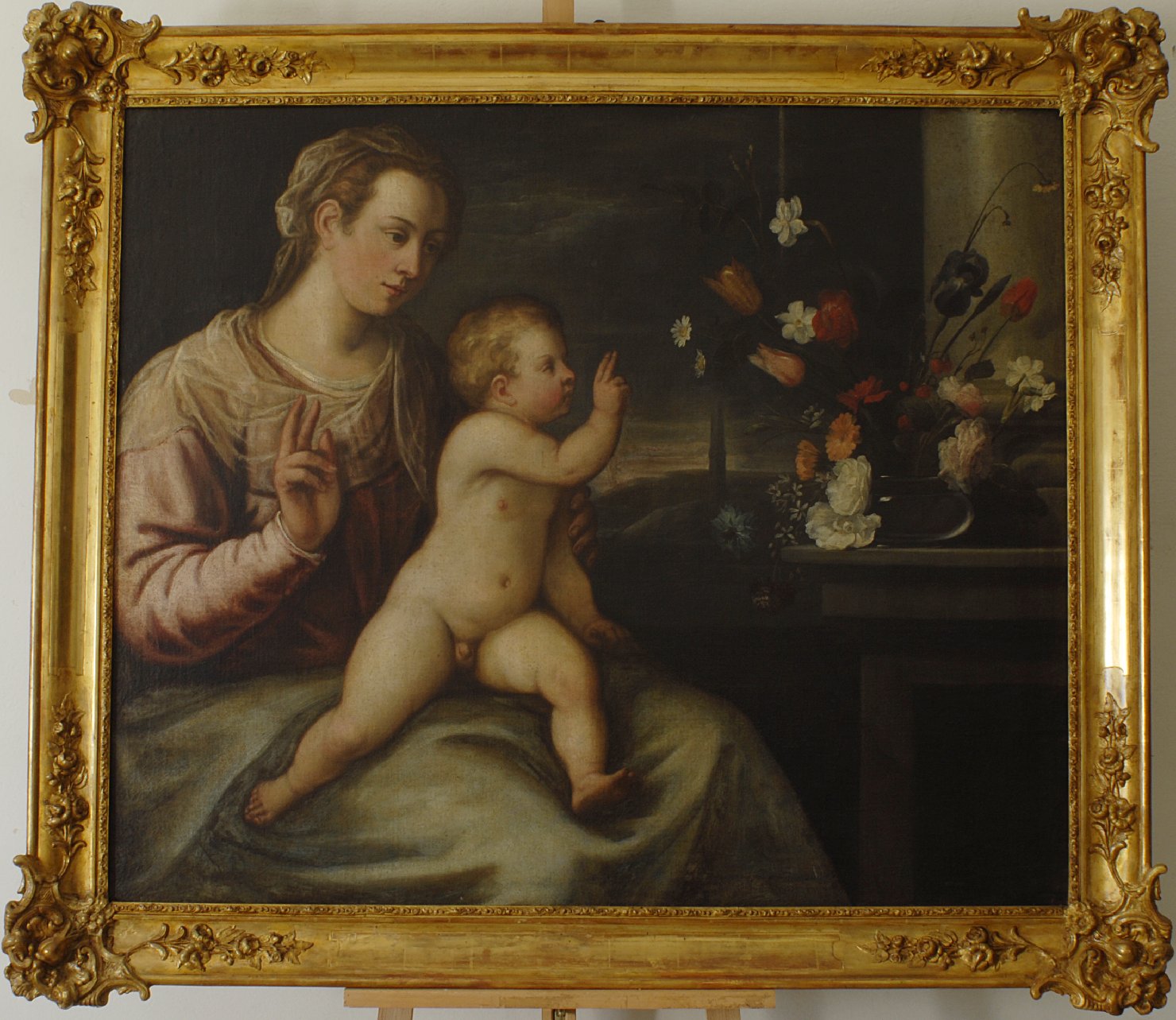 Madonna col bambino benedicente, madonna con bambino (dipinto)