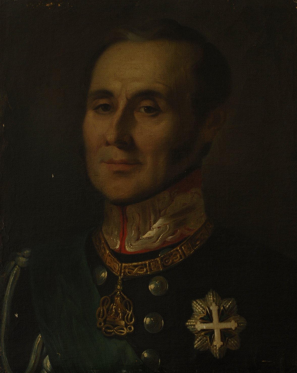 Ritratto del Generale Pes di Villamarina, ritratto d'uomo (dipinto) di Marghinotti Giovanni (sec. XIX)