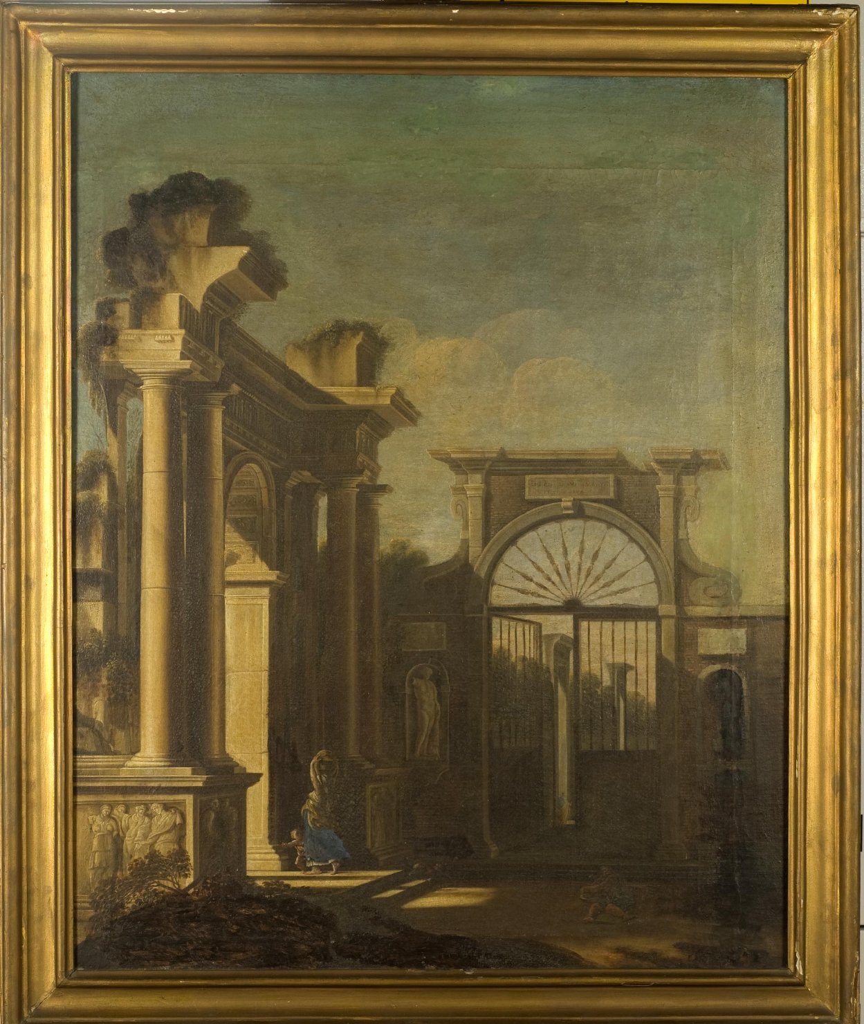 Veduta architettonica con rovine, architettura (dipinto)