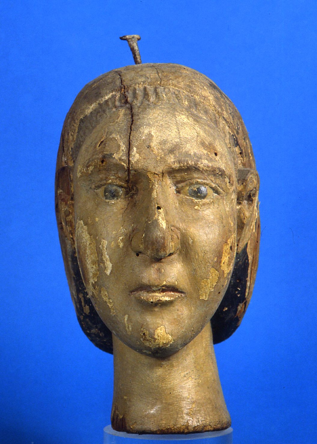 Testa di donna (scultura, frammento)