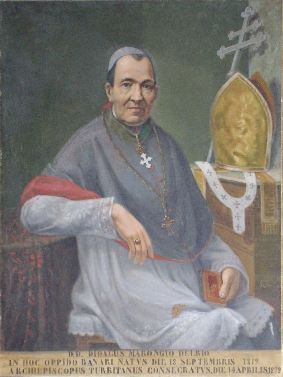 Don diego marongiu delrio arcivescovo di sassari, ritratto d'uomo (dipinto)