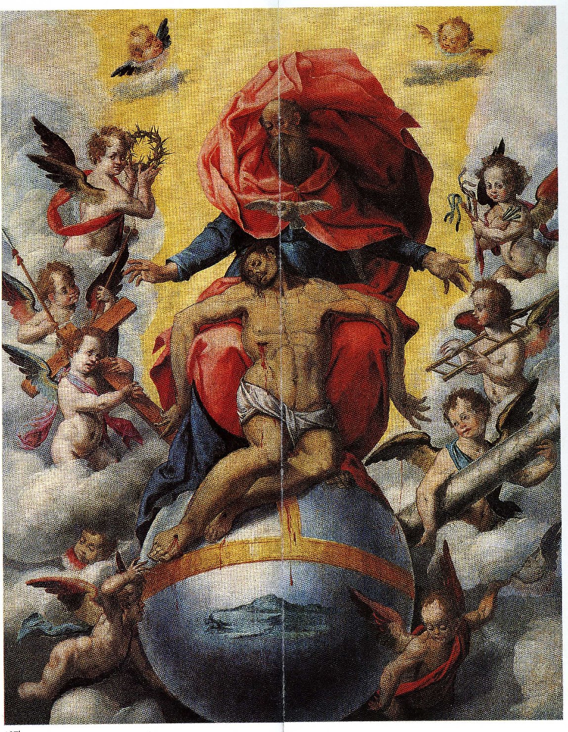 Trinità (dipinto) di Pinna Francesco (attribuito) (sec. XVII)