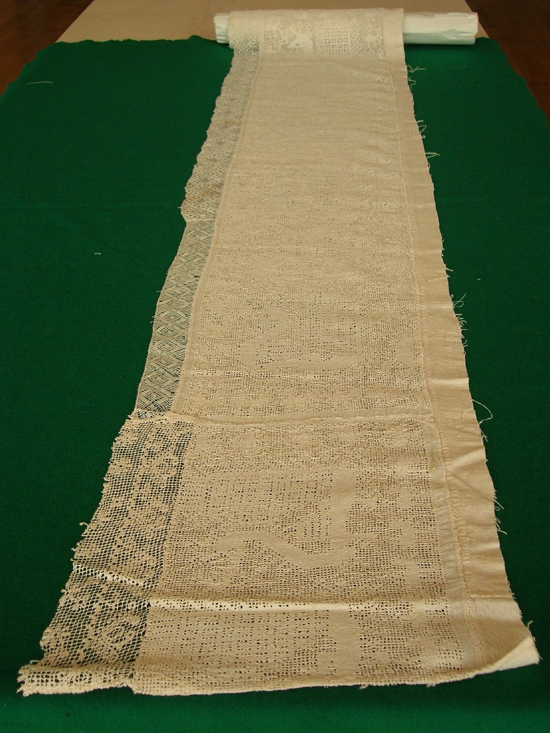 Striscia di buratto, accessori tessili