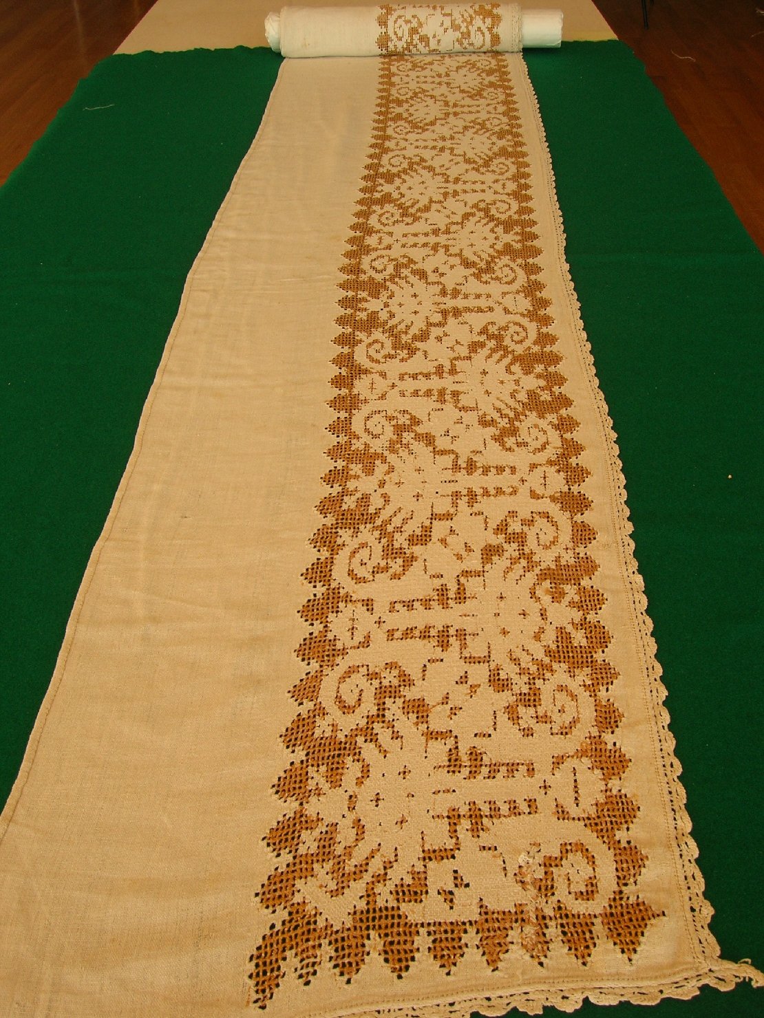 Striscia di tela sfilata, accessori tessili