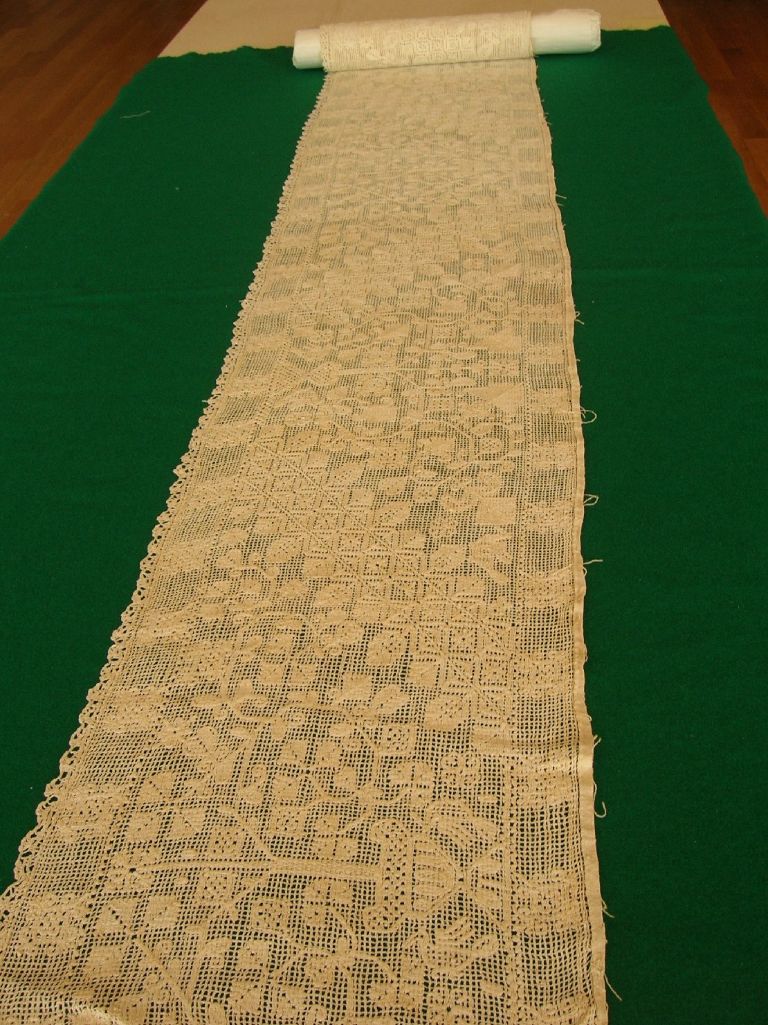 Striscia di buratto, accessori tessili
