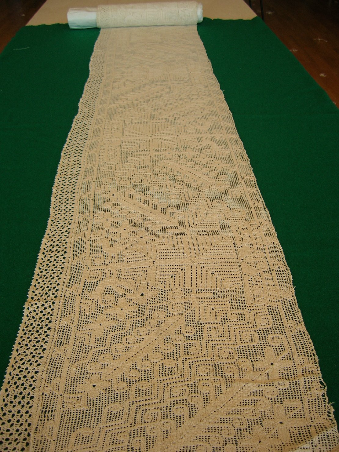 Striscia di buratto, accessori tessili
