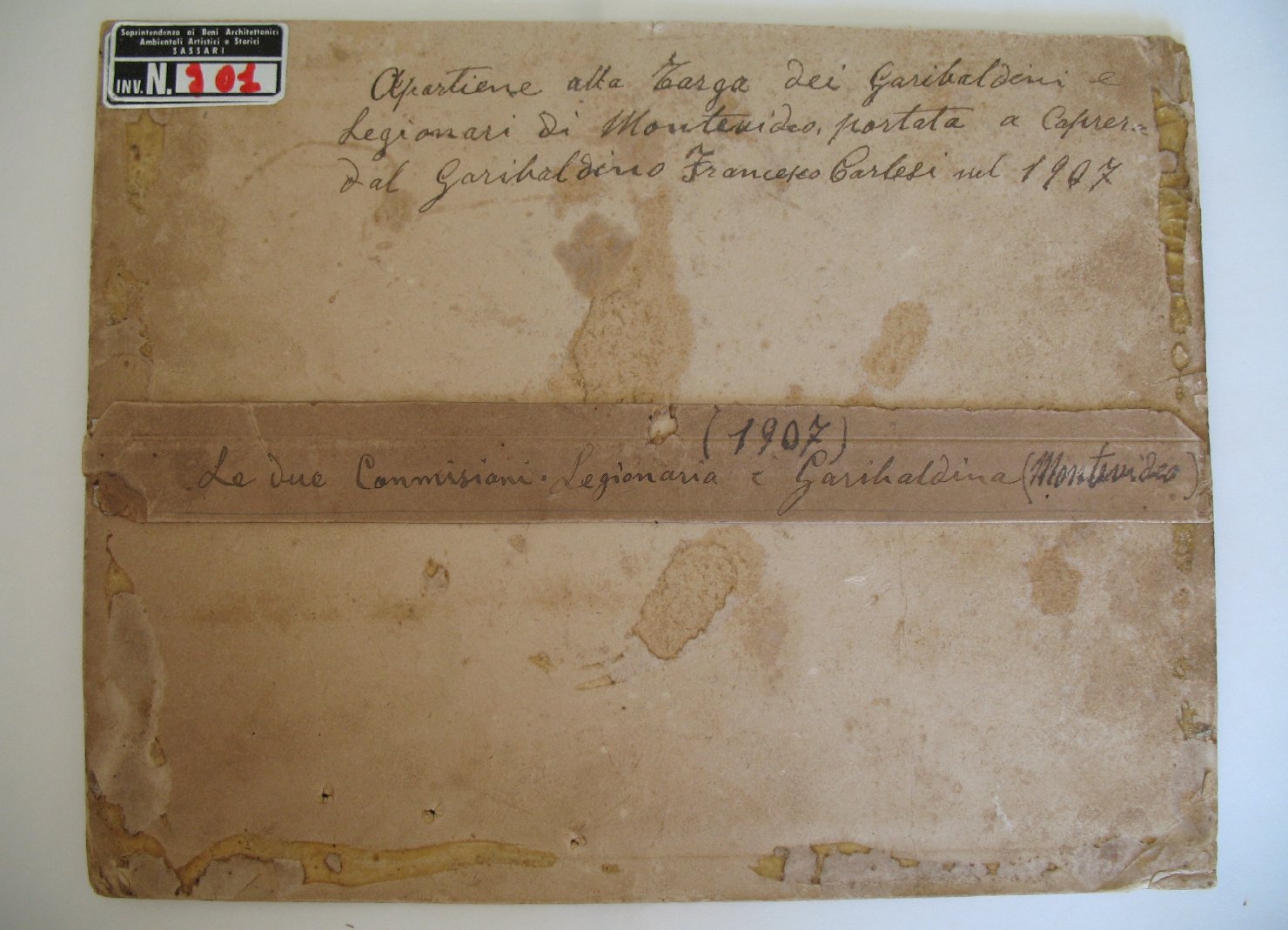Garibaldini. Commissioni Legionaria e Garibaldina di Montevideo (positivo) di anonimo (studio) (inizio XX)