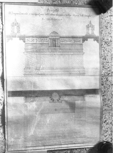 progetto di altare (disegno) - ambito lucchese (sec. XIX)