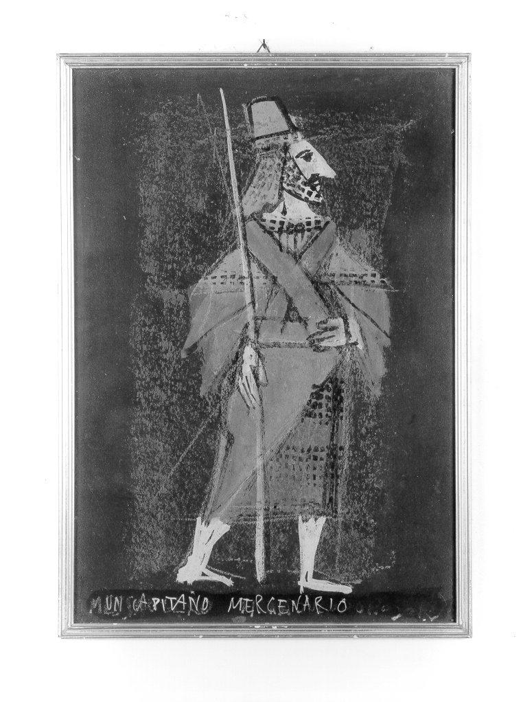 costume per personaggio maschile (disegno, elemento d'insieme) di Luzzati Emanuele (sec. XX)