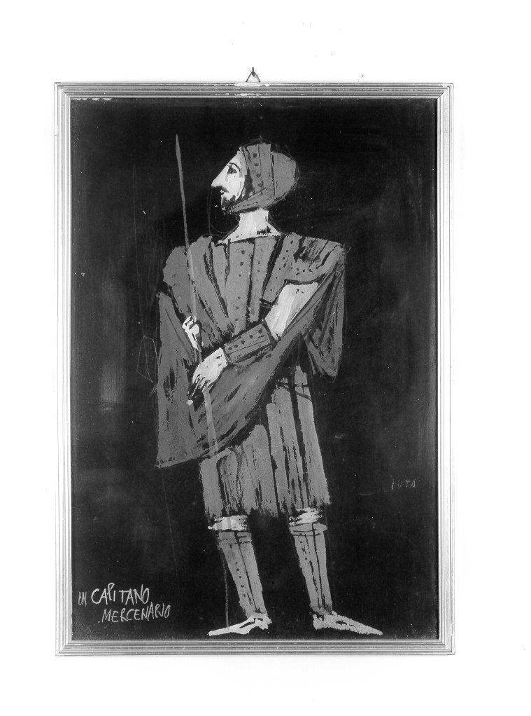 costume per personaggio maschile (disegno, elemento d'insieme) di Luzzati Emanuele (sec. XX)