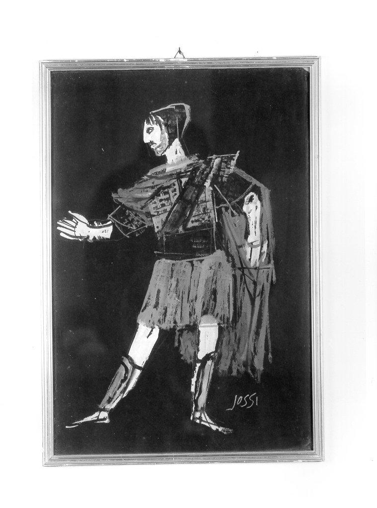 costume per personaggio maschile (disegno, elemento d'insieme) di Luzzati Emanuele (sec. XX)