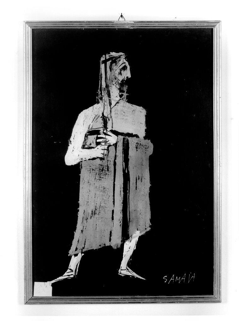 costume per personaggio maschile (disegno, elemento d'insieme) di Luzzati Emanuele (sec. XX)