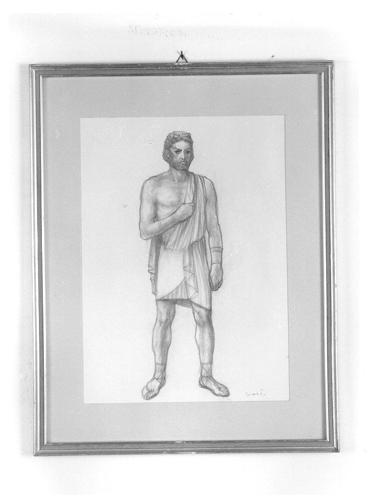 costume per personaggio maschile (disegno, elemento d'insieme) di Miglioli Giovanni (sec. XX)