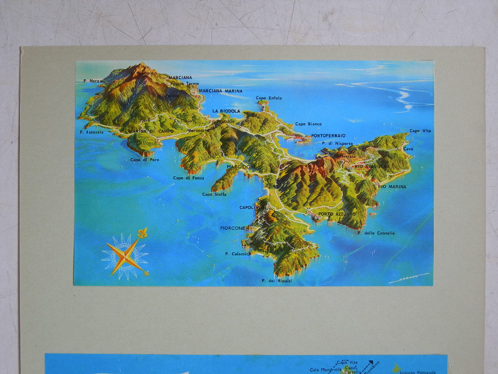 Isola d'Elba - Cartina (positivo) di Anonimo (XX)
