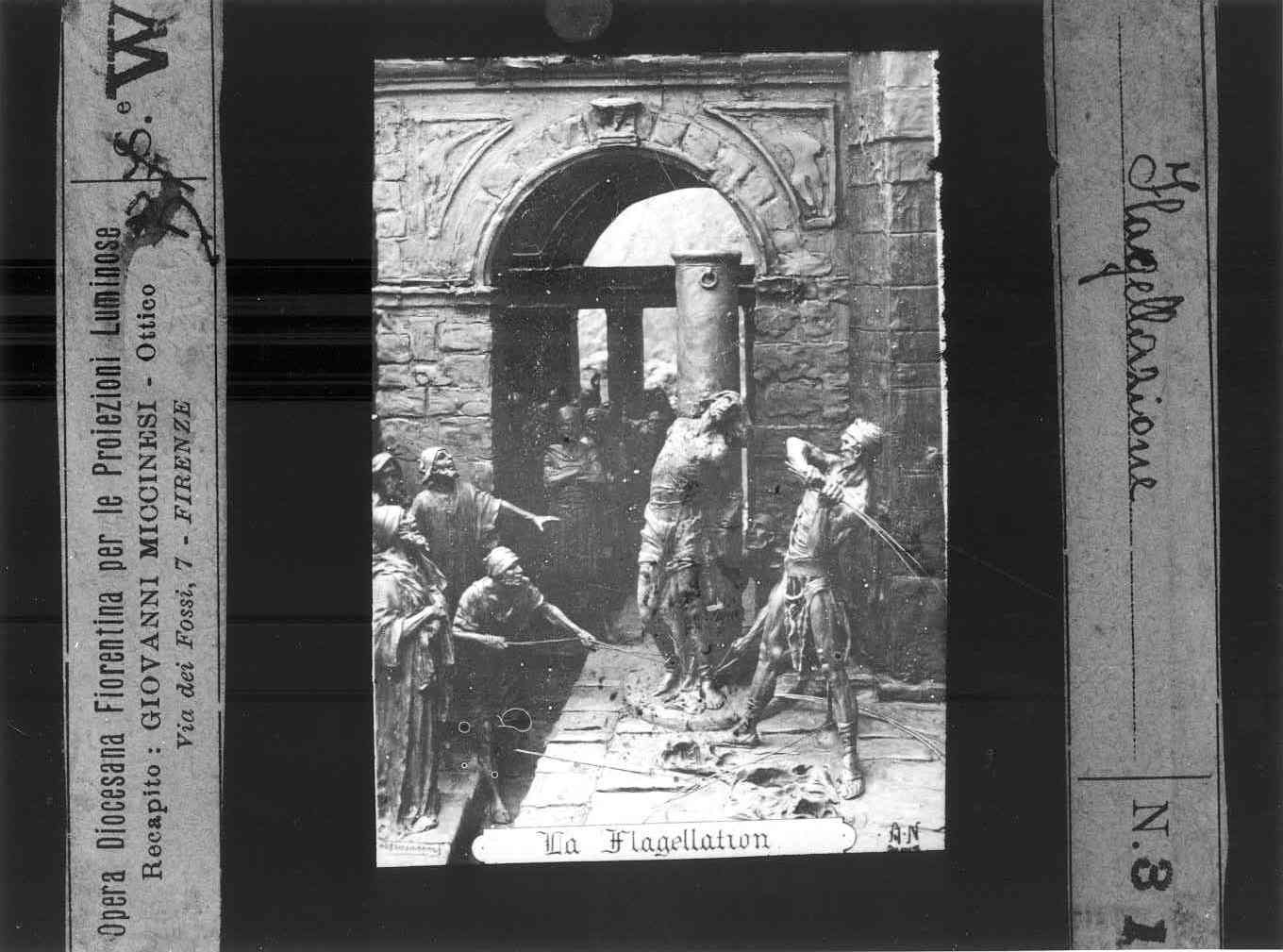 FLAGELLAZIONE DI CRISTO (diapositiva) di Anonimo (prima metà XX)