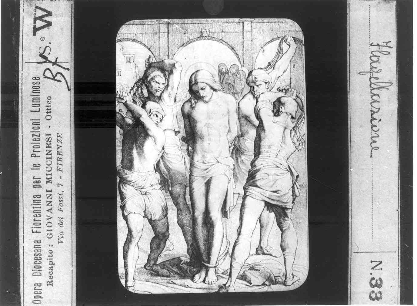 FLAGELLAZIONE DI CRISTO (diapositiva) di Anonimo (prima metà XX)