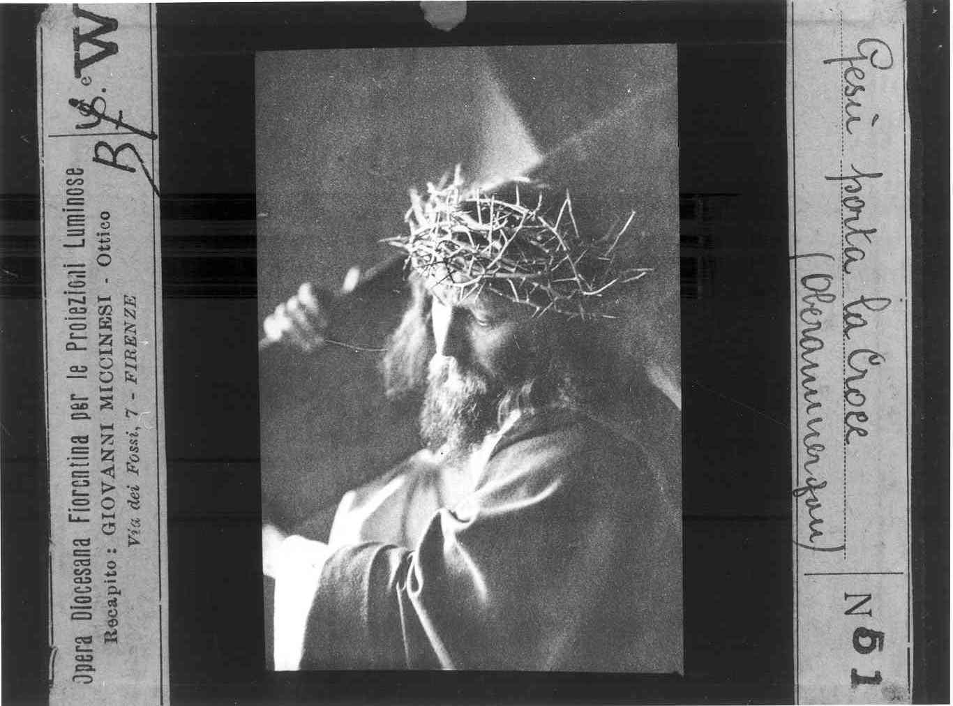 CRISTO PORTACROCE (diapositiva) di Anonimo (prima metà XX)